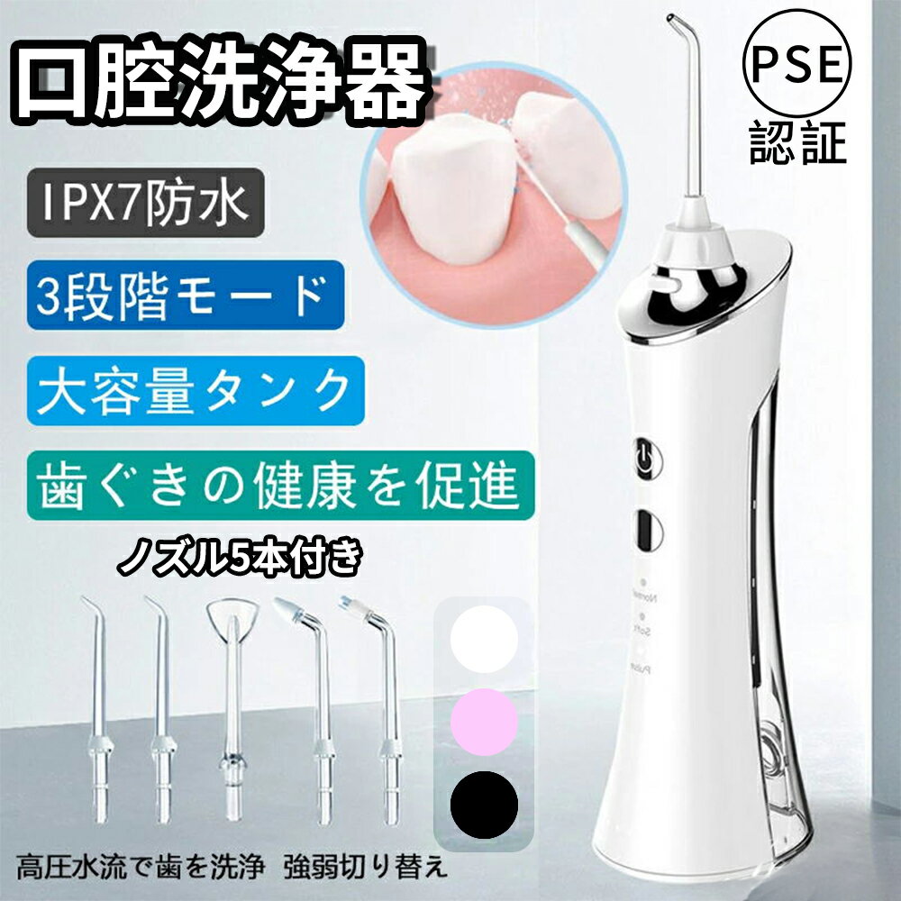 口腔洗浄器 ジェットウォッシャー 口腔洗浄機 口内洗浄器 歯 マウスウォッシャー 洗浄 歯間 ジェット 口臭 歯周ポケット USB充電 コードレス 歯垢 携帯 ...