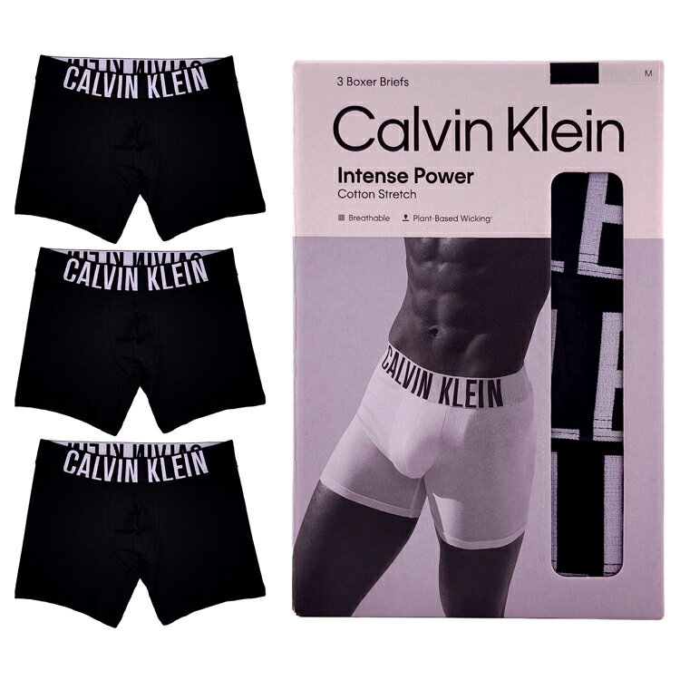 CALVIN KLEIN - カルバンクライン ボクサーパンツ 3枚セット NB3609 Calvin Klein 下着 下着セット アンダーウェアメンズ レディース ブランド 正規品 新品 ギフト プレゼント 男性 誕生日 彼氏 男友達