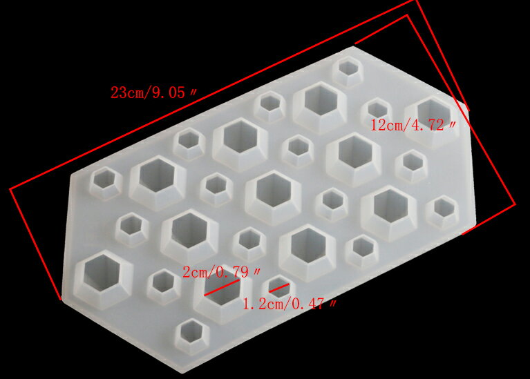 ダイヤモンド抜き型/宝石/デコレーション/シリコンモールド/製菓、製氷器、シュガークラフト、チョコレート、レジン型、アクセサリーパーツ等に。