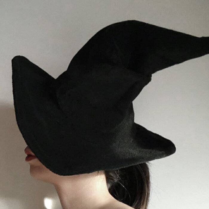 【大人用】定番な魔女帽子/ハロウィン/パーティ/仮装/コスプレ/ベルベット風/占い
