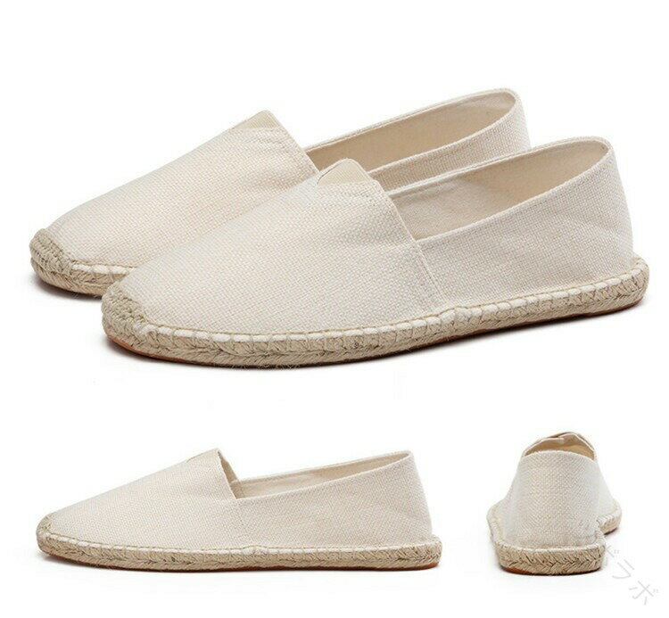 エスパドリーユ スリッポン レディース メンズ ジュート巻き スニーカー 靴 ペタンコ ブラック 黒 グレ..