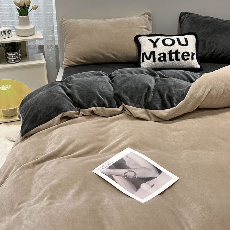 全4色 布団カバーセット 冬用 柔らかい3点セット セミダブル ダブル クイーン 4点セット 寝具  ...