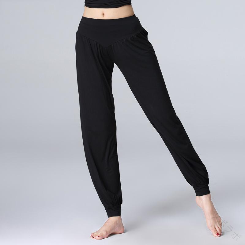 ダンスパンツ レディース ゆったり 裾絞り ワイドパンツ バルーンパンツ モダール素材 ロング丈 春夏用..