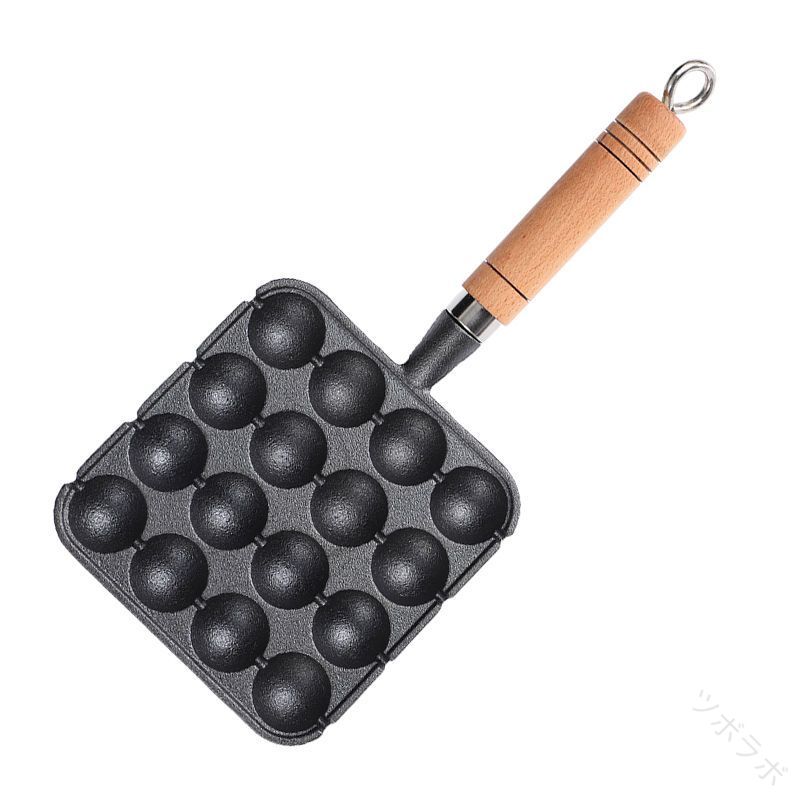 たこ焼き 16穴 片手 鉄鋳物 たこ焼きプレート IH対応 たこ焼き器 フライパン お菓子作り たこ焼き ホッ..