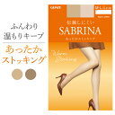 【P10倍】サブリナ あったか ストッキング 伝線しにくい お腹つま先あったか やわらか なめらか 温もりキープ ホホバオイル配合加工 つま先補強 前後が分かるラベル付き パンティ部厚手仕様 レディース 秋冬 GUNZE M~LL SB590