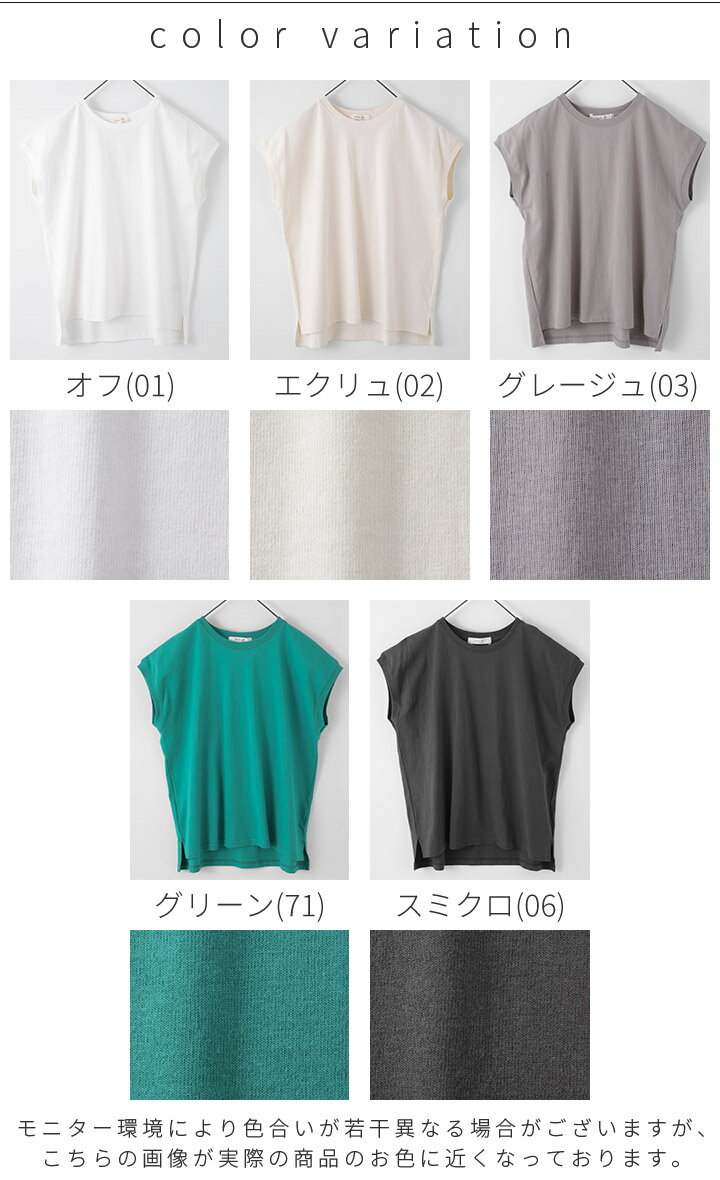 Tシャツ レディース 半袖 フレンチスリーブ カットソー トップス 無地 プルオーバ...