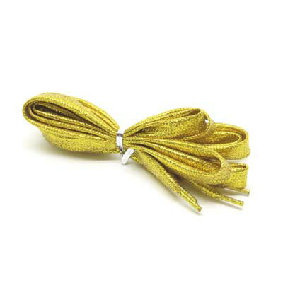 ゴールド 靴紐 金 ラメ 1組(2本) グリッター パンク 金ラメ 約115cm