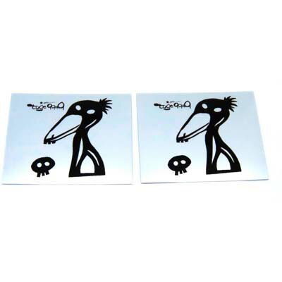 ハシビロコウ オリジナル シール 2枚 ステッカー グッズ 切り絵