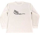 ネズミ ドライ Tシャツ 切り絵 子年 干支 グッズ 葛飾北斎 鮭と鼠より オリジナル ロング ロンT 白