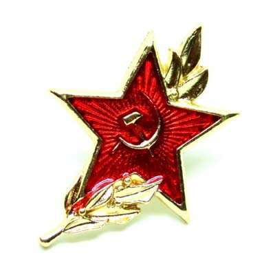 赤い星　ピンバッジ　PUNK　パンク　共産主義　ソ連　スターリン　STALIN　鎌と槌　ロック　グッズ　ブローチ　バッジ　赤軍