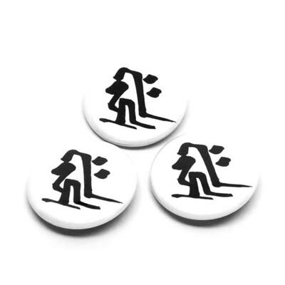 キリーク 梵字 缶バッジ 3個 セット 筆文字 グッズ