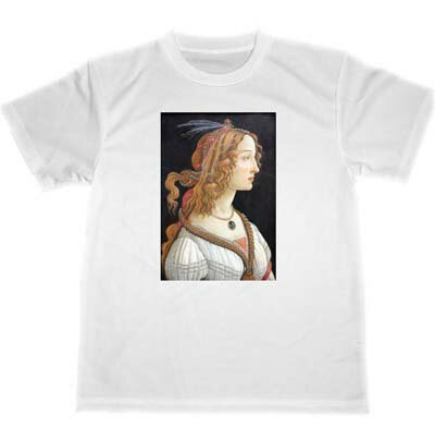 サンドロ・ボッティチェッリ　ドライ　Tシャツ　名画　絵画　アート　グッズ　若い女性の肖像