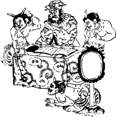 鳥居清経　閻魔　鬼　ドライ　Tシャツ