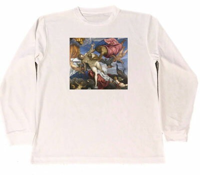 ティントレット　ドライ　Tシャツ　名画　絵画　アート　グッズ　天の川の起源　ロング　ロンT　長袖