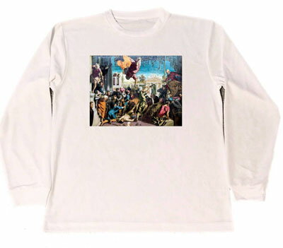 ティントレット　ドライ　Tシャツ　名画　絵画　アート　グッズ　奴隷の奇跡　ロング　ロンT　長袖