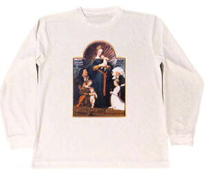 ハンス・ホルバイン ドライ Tシャツ 名画 絵画 アート グッズ バーゼル市長ヤーコプ・マイアーの聖母 ロング ロンT 長袖