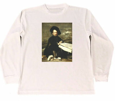 ディエゴ・ベラスケス ドライ Tシャツ 名画 絵画 アート グッズ 道化師ディエゴ・デ・アセド ロング ロンT 長袖 ディエゴ・ベラスケス ドライ Tシャツ 名画 絵画 アート グッズ 道化師ディエゴ・デ・アセド ロング ロンT 長袖