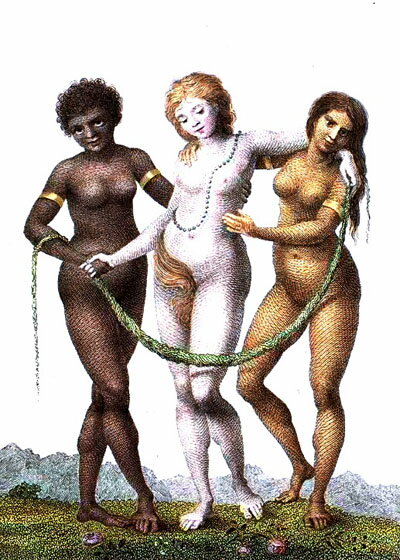 ウィリアム・ブレイク　ドライ　Tシャツ　名画　絵画　William Blake Europe Supported By Africa and America　2　ロング　ロンT　長袖