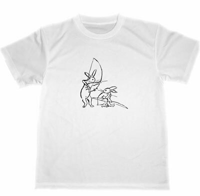 楽天TUGE9999　楽天市場店鳥獣戯画　ドライ　Tシャツ　ウサギ　弓　弓道　兎　アニマル　動物　グッズ　2