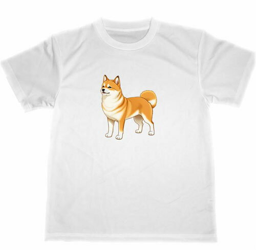 柴犬 ドライ Tシャツ 2 イラスト グッズ ペット 犬 Shiba Inu dog T-shirt