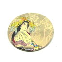 地獄太夫悟道の図 月岡芳年 缶バッジ 特大 花魁 髑髏 ドクロ 浮世絵 UKIYOE 日本のお土産
