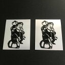 大黒天 ステッカー 2枚セット 七福神 開運厄除 金運アップ 大黒様 グッズ