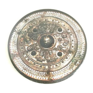 三角縁神獣鏡 印刷 缶ミラー 鏡 三角縁四神二獣鏡 卑弥呼 邪馬台国 魔除け 開運厄除 グッズ レプリカ ホビー 銅鏡 古墳時代 倭国 神獣鏡
