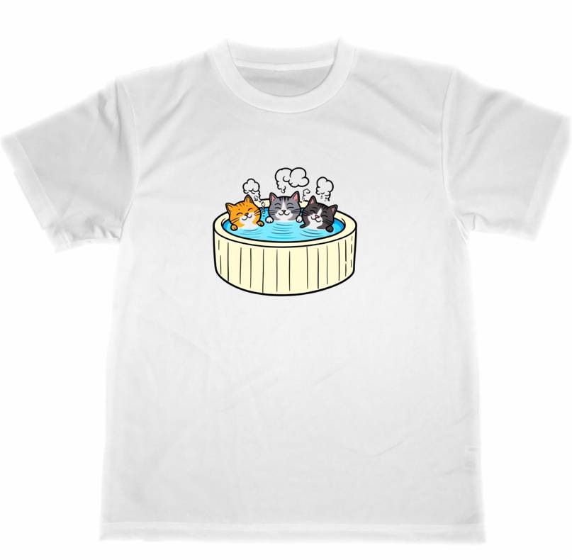 ドライ　Tシャツ　猫　温泉　ネコ　グッズ　お風呂　銭湯　3
