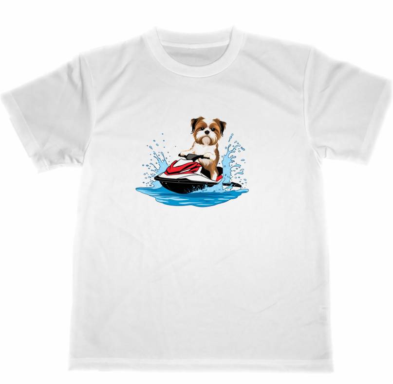 ドライ　Tシャツ　シーズー　2　DOG　水上バイク　Shih Tzu　ジェットスキー　犬　DOG　グッズ
