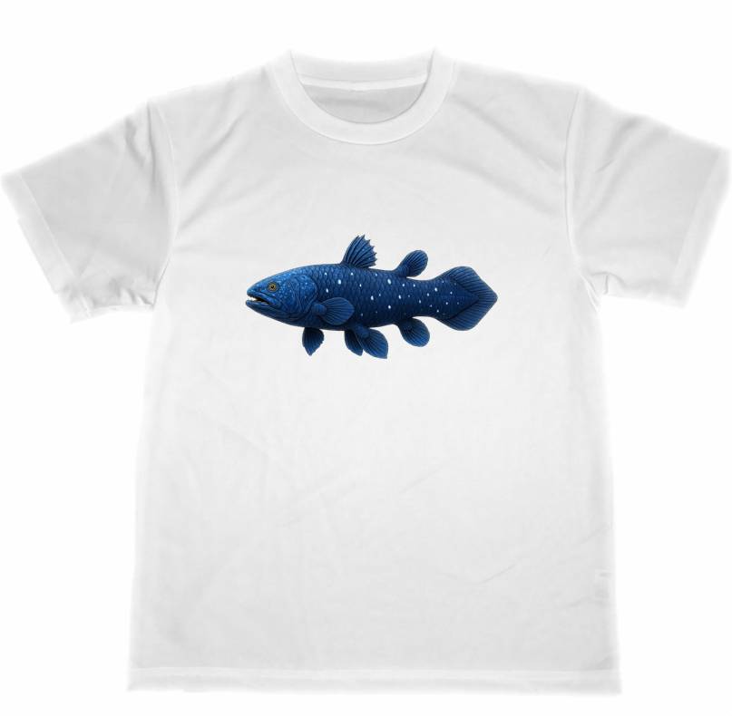 ドライ　Tシャツ　シーラカンス　グッズ　古代魚　恐竜　coelacanth　怪魚　怪獣　生きた化石