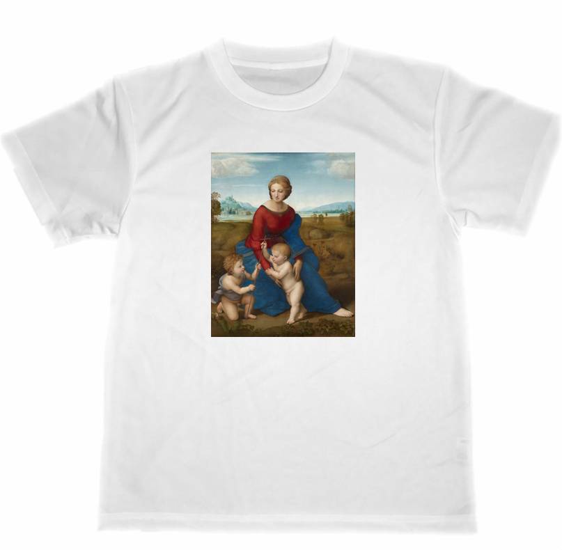 ドライ　Tシャツ　牧場の聖母 ラファエロ　名画　絵画　アート　グッズ