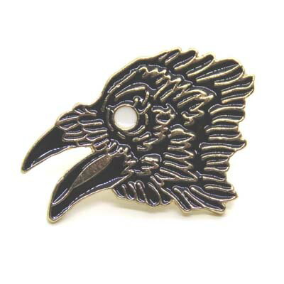 カラス　鴉　ピンバッジ　ブローチ　野鳥　鳥　グッズ　PUNK　パンク
