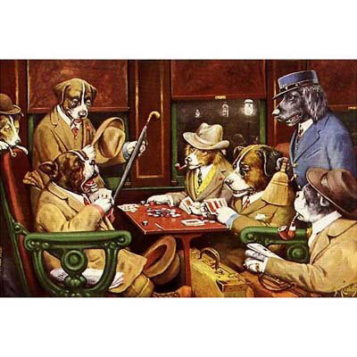 クーリッジ　降車駅と四枚のエース　ドライ　Tシャツ　ポーカー　犬　イラスト　グッズ　　ロング　Tシャツ　ロンT　白