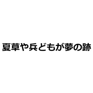 松尾芭蕉　俳句　ドライ　Tシャツ　名句　夏草や兵どもが夢のあと　グッズ