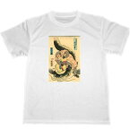 歌川国貞　瓢箪　鯰　ドライ　Tシャツ　浮世絵　名画　アート　釣り　ナマズ　グッズ　猿