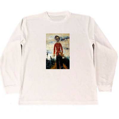 佐伯祐三 立てる自画像 ロングドライTシャツ 名画 絵画 グッズ ロンT 長袖 佐伯祐三 立てる自画像 ロングドライTシャツ 名画 絵画 グッズ ロンT 長袖