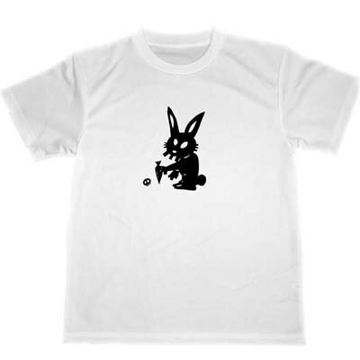 ドクロ　ウサギ　切り絵　ドライ　Tシャツ　グッズ