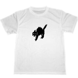 黒猫　切り絵　ドライ　Tシャツ　グッズ