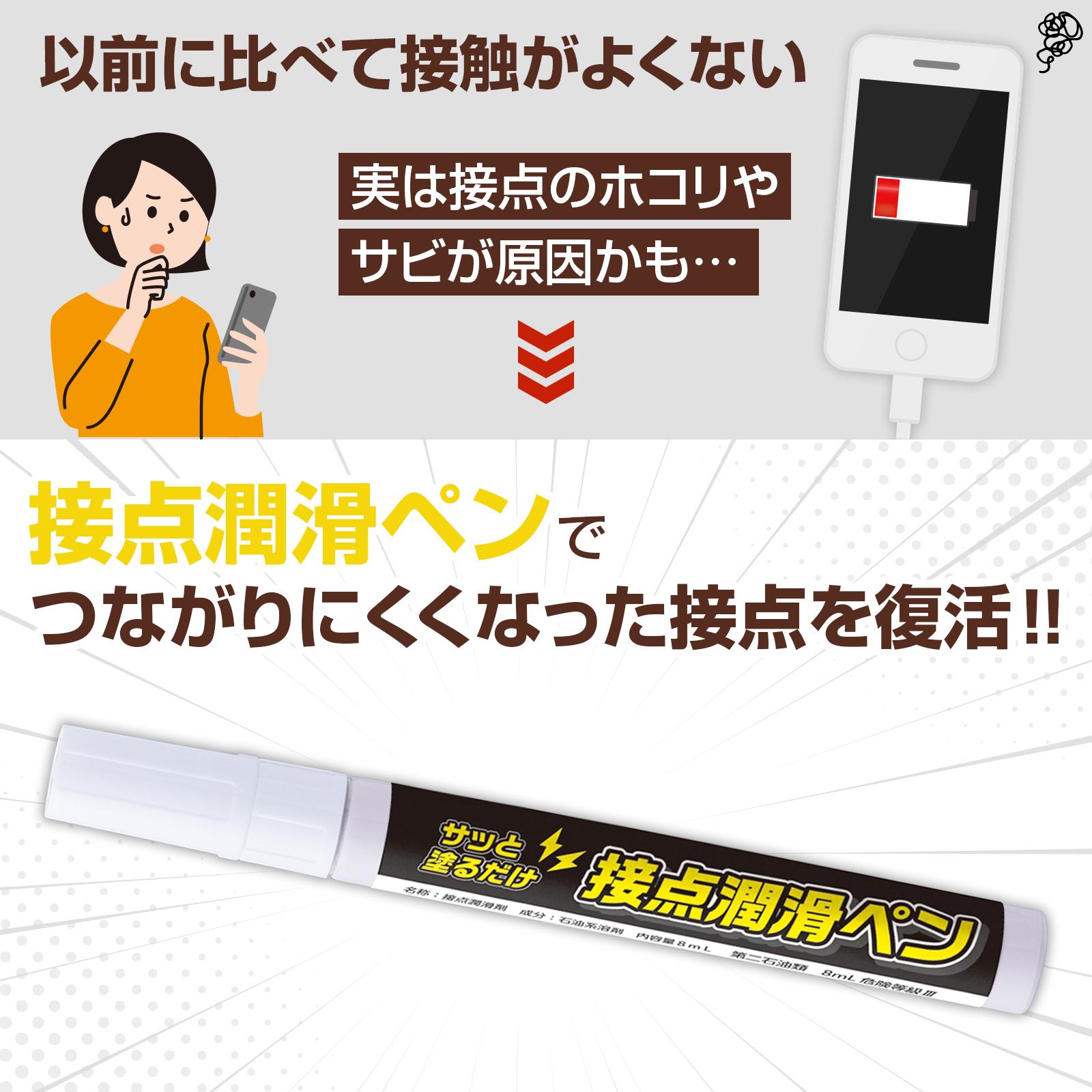 【送料無料】サッと塗るだけ　接点潤滑ペン