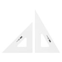 【送料無料】 三角定規 24cm×2mm 目盛りなし 1-809-2420