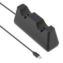 【送料無料】 DualSense Edge/DualSense ダブル充電スタンド ブラック CY-P5CCS2-BK