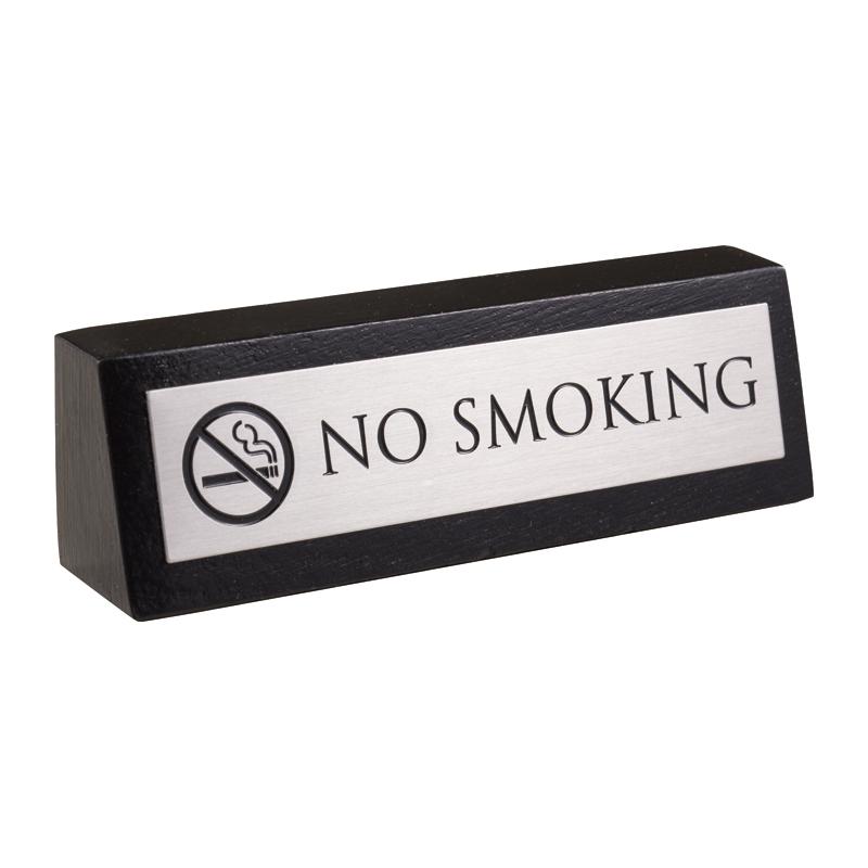 【送料無料】 禁煙サイン LU-10 黒/ステンレスシルバー