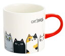 【送料無料】セラミック藍 猫3兄弟マグカップ 背のび 23121