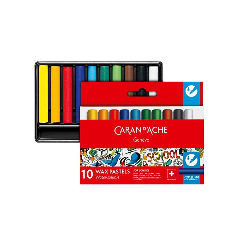 【送料無料】カランダッシュ スクールライン 水溶性パステル 10色セット 7501-710 (687059)