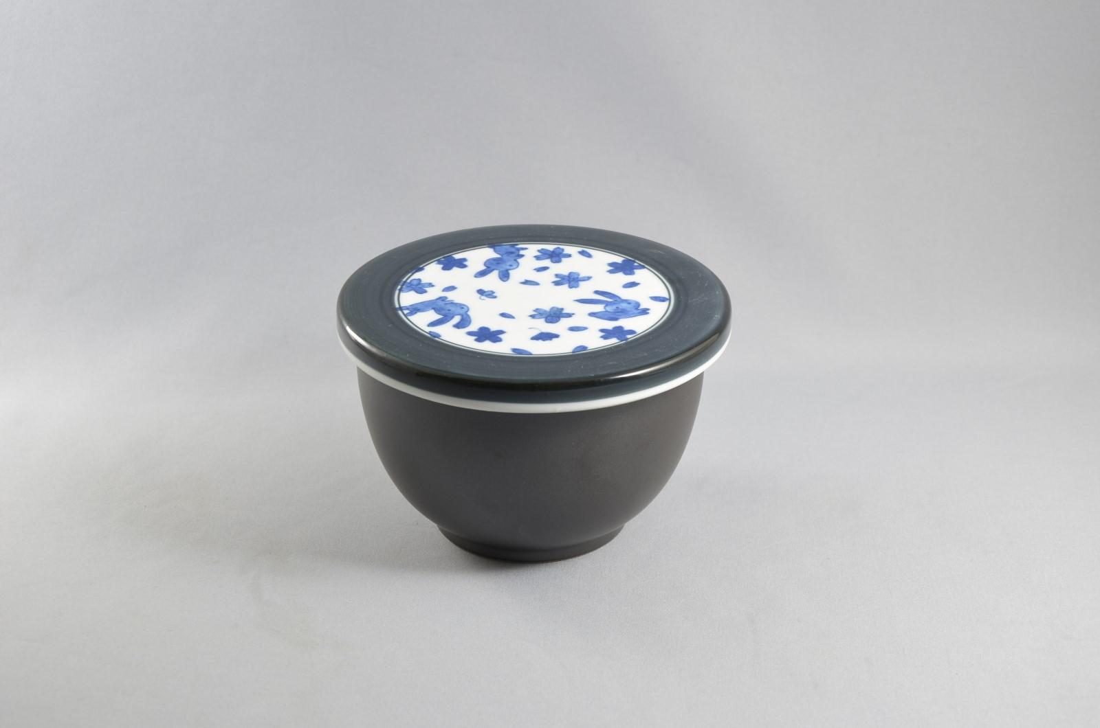 有田焼平蓋おしゃれおひつ一膳花うさぎ