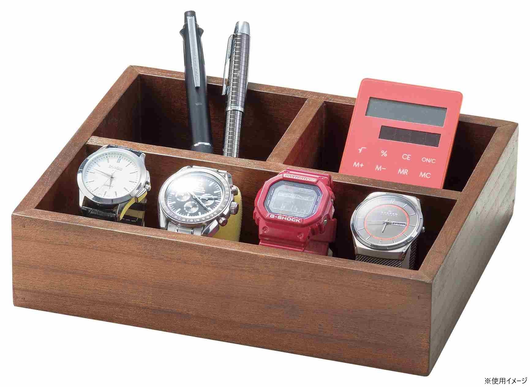 【送料無料】ウッド マルチケース ダークブラウン 16-94DBR