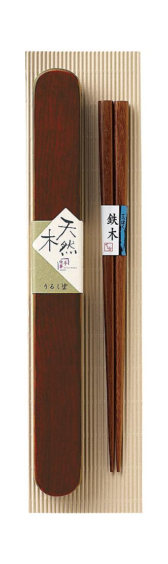 【送料無料】イシダ 木製箸箸箱セット だるま (約25cm) 64013