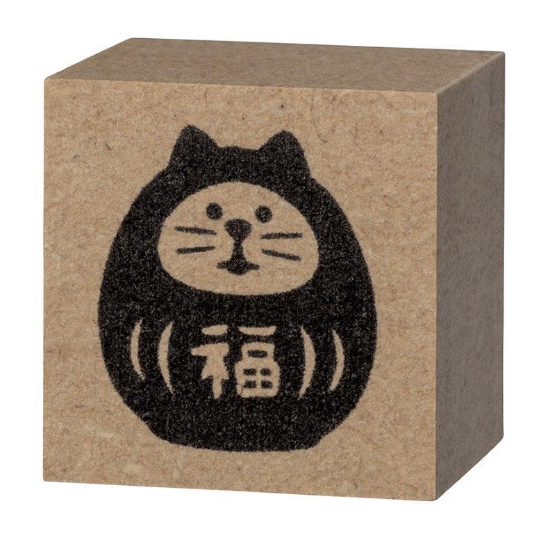 【送料無料】 concombre コンコンブル 置物 雑貨 FUKUMONOはんこ 福猫だるま ZCB-35944
