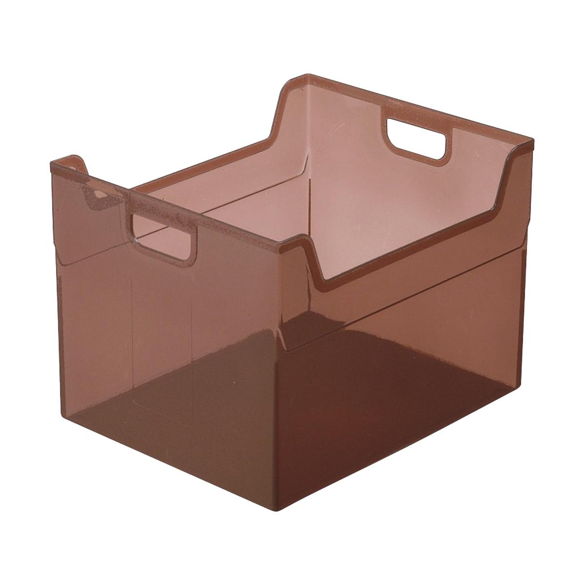 【送料無料】ナカバヤシ　キャパティ　ファイルボックス　E5クリアブラウン　FB-E5-CSN