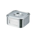 【送料無料】 三宝産業 UK 18-8浅型角キッチンポット 13.5cm AB0210(3)